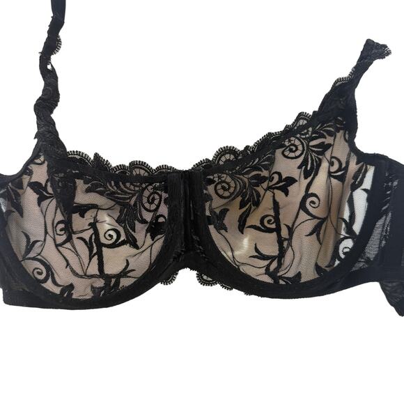 Soma Black Sensuous  Lace Unlined Bra Womens 36C - Picture 3 of 6